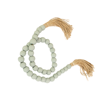 Long Decor Beads with Natural Tassel
