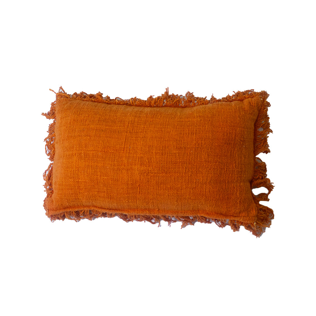 Rectangle Fringed Cushion in Sunset-Bay